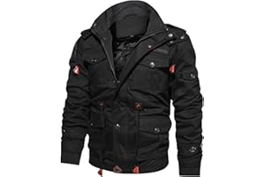 KAGAYD Blouson Moto Homme Vintage Homologué Automne Pas Cher Blouson Moto Hiver Mode Doublure Chaude Motard À Capuche Blouson Homme Cuir Veste Moto Plus Velours Biker Cuir Veste Cuir Homme Noir Manteau Moto
