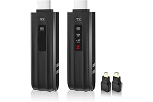 eppfun HDMI Inalámbrico, Transmisor y Receptor HDMI 1080P para Transmitir Vídeo y Audio en PC/Portátil a Monitor TV Proyector