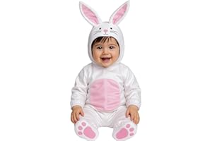 FIESTAS GUIRCA | Disfraz de Conejito Bebé - Capucha, Mono y Pies - Disfraces de Animales para Carnaval, Halloween y Fiestas de Disfraces - Ideal para Bebés Unisex