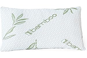 EGYPTO Luxurious Bamboo Memory Foam Toddler Pillow - Hypoallergic & Breathable Baby pillow - Ergonomic Shaped Cot Bed Pillow with Eco-Friendly Removeable Cover (25cm x 40cm)