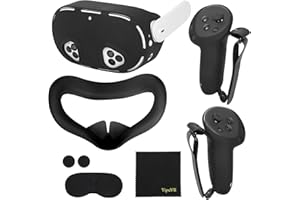 BAOMAEYEA Akcesoria do Meta Quest 3S, 5 w 1, silikonowe etui ochronne, osłona na kontroler i VR, joystick caps