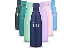 HONEYHOLLY Borraccia Termica, 18/8 Acciaio Inox Bottiglia Termica 750ml - Senza BPA Borraccia Palestra, Isolato Sottovuoto, Borracce Termiche, Antigoccia, Bottiglia Acqua Termos per Scuola, Ufficio, Campeggio