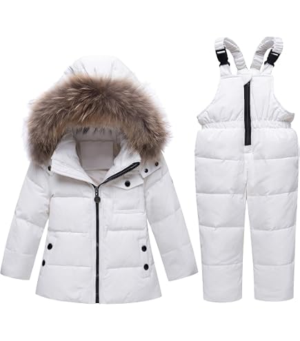 Tuta Da Neve 2 Pezzi Per Bambini – Giacca E Pantaloni Termici Con Cappuccio A Orecchie D'orso, Impermeabile, Per Sci E Snowboard