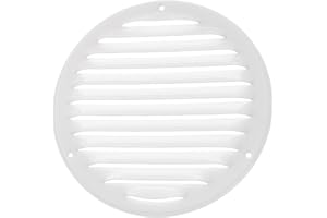 Ø 160mm Blanc Métal Grille de Ventilation - Grille D'aération avec Moustiquaire
