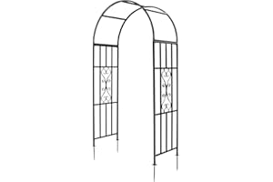 SCENDOR Garden Arche de Jardin Tonnelle incurvée en métal Durable pour Plantes grimpantes, Arches de Mariage, cérémonies