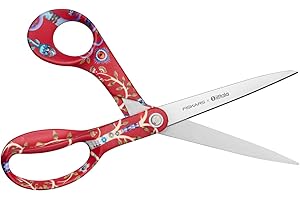 Fiskars X Iittala Schere mit Taika-Design, Rechtshändig, Länge 21 cm, Klingen aus rostfreiem Stahl, Taika rot, In schicker Schachtel, 1071494