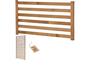 Modulares Rankgitter 50cm hoch – Spalier für Homerzo Pflanzkübel – Erweiterbare Holz Gitterwand für Balkon, Terrasse (Braun, 98 cm)