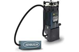 AENBUSLM Modulo laser con Air Assit, modulo laser da 80 W per taglierina laser e incisore laser, potenza di uscita 10 W, FAC integrato, doppio punto compresso ultra fine CNC intaglio laser master fai
