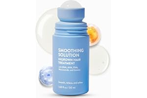 THAMGLOW Smoothing Solution Ingrown Hair Treatment, Razor Bumps Treatment For Women & Men, After Shaving Oil, Tend Skin Solution For Smooth & Hydrated Skin, With Bha Aha Pha, Niacinamide & Licorice (1)