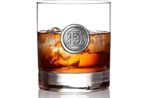 ENGLISH PEWTER COMPANY SHEFFIELD, ENGLAND English Pewter Company 11oz Whisky Glass Tumbler with Monogram Initial - Personalised Gift with Your Choice of Initial (D) [MON104]