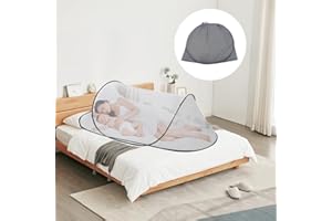 HEYIDAMAI Zanzariera Pop Up 200 x 80 x 56 cm, Zanzariere Viaggio Pieghevoli Portatili, Rete Antimosche Per Sacco A Pelo Ultraleggero, Rete Anti Zanzare Per Letto Singolo, Adatto Per Uso Interno Ed Esterno