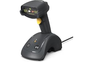 Inateck Skaner kodów kreskowych, bezprzewodowy skaner kodów QR z Smart Base, 1D/2D, Bluetooth/2.4G/USB 3 w 1, kompatybilny z systemem Windows/iOS/Android/Mac/Linux do handlu detalicznego/magazynu