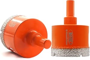 BGTEC Suche diamentowe wiertło rdzeniowe, 2 szt. 45 mm lutowane próżniowo otwornica z trójkątnym chwytem do płytek porcelanowych ceramicznych granitowych marmurów murarskich