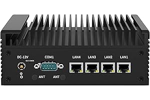KINGNOVYPC Micro Firewall, router PC, 4-portowy mini komputer Intel N100, 2,5GbE I226-V RJ45 LAN M.2 2230 gniazdo WiFi, USB3.2 USB2.0 HDMI2.0 gniazdo SIM MPCIE bezprzewodowe gniazdo DP1.4, 16 GB DDR5, 512 GB