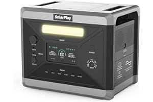 SOLARPLAY Estación de energía portátil estación generador Solar, con 12 Conexiones de Salida, generador de energía Solar para Camping, con 5 años de garantía (Q2402M)