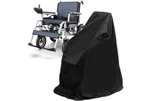 GDMOKLE CLXRZM Coperture per Sedia A Rotelle, Telo Protettivo Sedie Giardino, Copertura Mobili da Giardino Impermeabile UV Protezione per carrozzine manuali ed elettriche, Nero