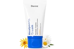 DERMZ Cream for Psoriasis, Eczema, Rosacea and Dermatitis - Reduces Dryness and Inflammation - Treatment for Itchy, Cracked and Irritated Skin - Dermatology - Healpsorin