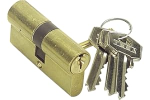 Tesa Assa Abloy, 50303030L, Cilindro De Seguridad Te5, Leva Larga, 30X30Mm, Latonado