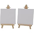 KABEER ART Mini Display Easel with Canvas Board 10x10cm Pack of 2pc