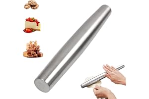 ANCUIOYZ Rouleau à Pâtisserie, 22.5 cm Antiadhésif en Acier Inoxydable Rouleau Patisserie Robuste et isse Rouleau à Pâte, Pour étaler la pâte à pizza, les muffins, le pain, les croûtes de boulettes