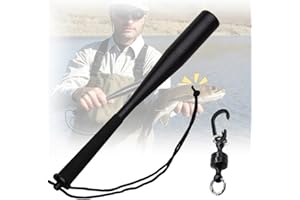 CERKKAPO Aluminium Fischtöter, Fischbetäuber, Totschläger Angeln mit Rutschsicherer Griff, Handschlaufe Fischbetäuber, Angelzubehör Fisch Totschläger, Fishing Fischbetäuber, Praktisch inkl. Handschlaufe