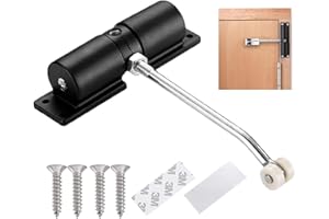 Kaqisen Chiudiporta automatica porta interna, chiudiporta per porte interne, chiudiporta regolabile, porta interna, chiudiporta caricata a molla, in lega di zinco, per la maggior parte delle porte