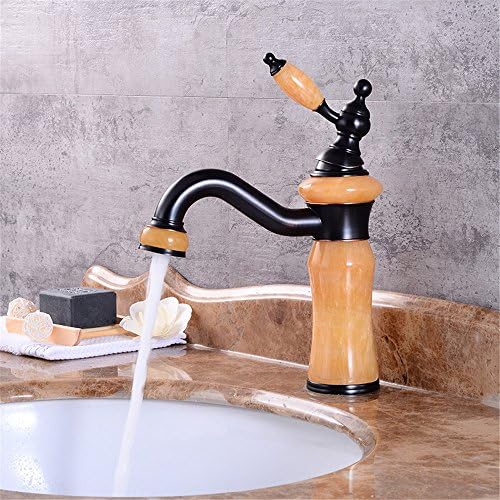Continental retro copper faucet lift type single hole cold and hot water bathroom wash basin faucet,a