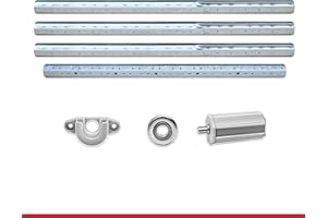 ALBE HAUS GARTEN SONNENSCHUTZ albe Rolladenwelle SW40 Stahlwellenset für Kästen bis 385 cm inkl. Lager und Kapsel