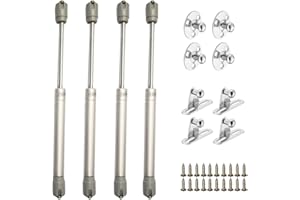 ZFYQ Pistones a Gas, 4pcs Hidráulico Muebles Cocina Amortiguador Puertas Elevables 100N/10kg Bisagras Resortes Armario con Tornillos