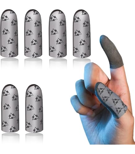 Accessoire Gamer Manchons Doigt Gaming - 2 Pièces Pour Écran Tactile | Sensibilité Améliorée, Anti-transpiration - Mobile Games Manchon De Doigt Vidéo