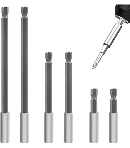 Cacciavite A Percussione 3 Pezzi Porta Inserti Magnetico - Per Cacciavite, Sgancio Rapido, Codolo 1/4 Pollice | 60mm Lunghezza Adattatore Magnetico Sgancio Rapido - Foto 4