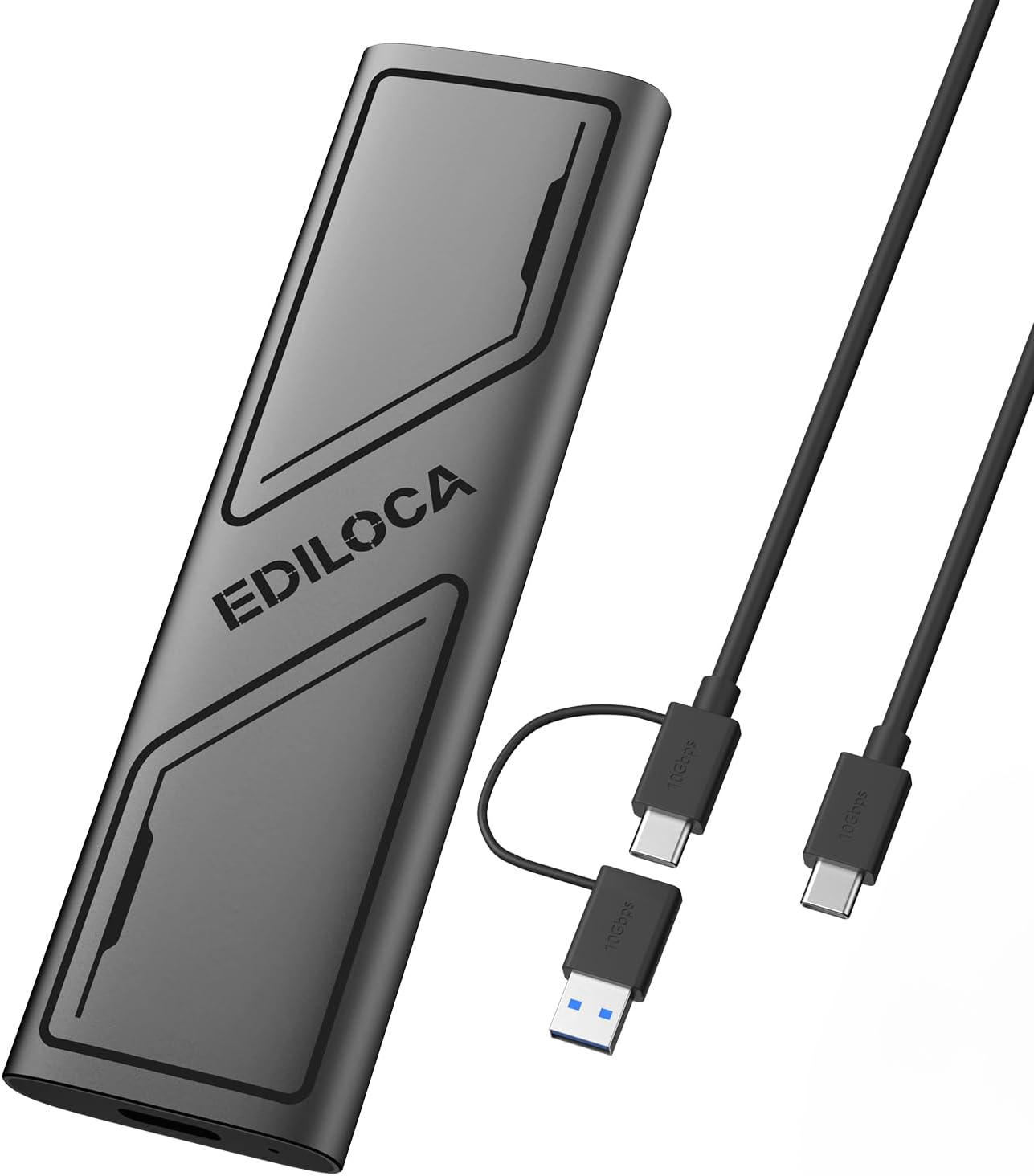 Ediloca EP1000 1TB Portable External SSD, External Solid State Drives Up to 1000MB/s Read, Storage Expansion, Compatible with USB-C Smartphones, PC, Mac, Tablets, Sleek & Sturdy Design