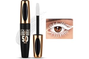 LOPHE 5D tusz do rzęs z jedwabnymi włóknami, czarny tusz do rzęs objętościowy z miękką szczoteczką, tusz do rzęs Lash Sensational objętościowy i zagęszczający, trwały wodoodporny tusz do rzęs bez