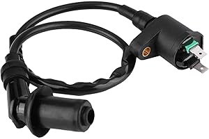 Bobina de encendido de motocicleta, Yosoo bobina de encendido para ciclomotor GY6 50CC 125CC 150CC motor motocicleta Dirt Bike Scooter(negro) for bobina de moto 125 daelim bobinas para moto bobina en