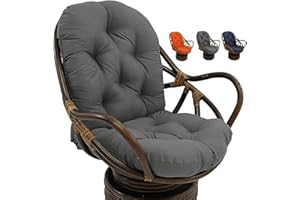 Chyuan Swivel Rocker Chair Cushion Washable Resistant Rocking Replacement Chair Pads, Cushion Mat for Recliner Rocking Rattan Chair Garden Seat Cushion Sofa Tatami Mat,Light Gray,60x120 cm