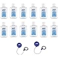 PURELL ADVANCED HAND SANITISER GEL 100mL x 12 Pack. Flip Top Bottle, with 2 x PURELL PERSONAL Gear Retractable Clip