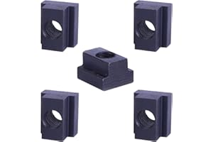 AOKTORKIT 5Pcs M12 T Slot Nuts Carbon Steel Black Oxide Finish T Slot Nuts T Sliding Nuts Threads Fit Into T-Slots in Machine Tool Tables