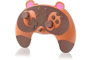 STOGA Manette Pro Switch Sans fil pour Nintendo, Contrôleur Gamecube Animal Raton Laveur Mignon Manettes pour Nintendo Switch OLED/Lite avec Wake-up/Turbo/Double moteurs/Fonction 6 axes