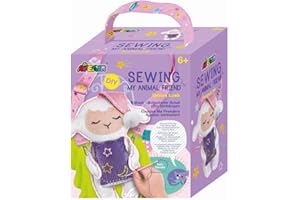 Avenir 6301818 - Set da cucito fai da te, motivo: animali di peluche, pecora, a tracolla, per bambini, dai 6 anni in su