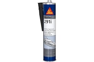 SIKA - Sellador multiusos aplicaciones marinas - Sikaflex 291i - Negro - Multi-material - Largo tiempo abierto - Interior y exterior - 300ml