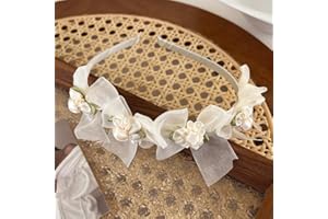 UMIIN Hairband, Flower Hair Accessories for Wedding Party Daily Photography, Headbands for Women Girls Ladies Bride Flower Girl Bridesmaid, Jasmine