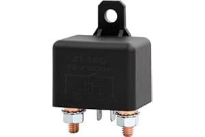 Jinlaili Relais 12V 200A, Coupleur Separateur Batterie 12v, Relais de Batterie, pour Automobile Véhicules Lourds Camion Pelle Van