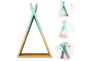 Nacnic Estantería de Pared Turquesa de Estilo nórdico. Estante Flotante Triangular de Pared. Estantería Flotante de habitación de niños y bebés, salón.