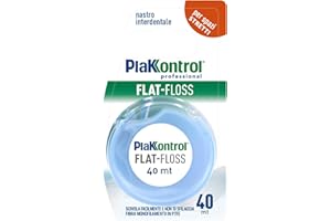 Plakkontrol® Flat-Floss, nastro interdentale leggermente cerato, rocchetto da 40 m, peso confezione: ℮ 22 g