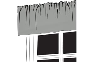TREND FURNISHINGS Grey Caravan Valance Pelmet – 90" W x 8" D | Unlined 3" Pencil Pleat Panel with 3" Velcro-Compatible Tape | Trend Curtains for Motorhome, Campervan, RV | Plain 100% Polyester Fabric