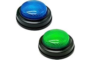 Gelabur 2-Pack Buzzer für Trivia Spiele, Antwort Buzzer für Klassenzimmer, Family Feud Jeopardy Buzzer, Game Buzzer mit Licht und Ton für Klassenzimmer, Game Show Buzzer Tasten