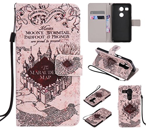 Feeltech LG NEXUS 5X H  lle PU-Leder und Brieftasche Bunte Muster Fall mit Magnetverschluss  Hybrid-Kickstand mit Stand-Funktion  schlagen Sie sch  tz