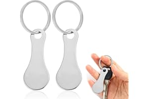 ZMDECQNA Shopping Trolley Token, 2PCS Stainless Steel Shopping Trolley Token Portable Trolley Release Token Trolley Accessories For Shopping Carts