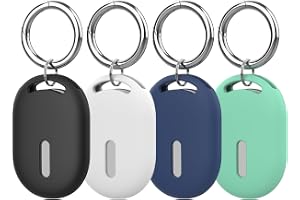 RenSheng 4 st skyddsfodral kompatibla med Xiaomi Smart Tag, silikonfodral för Xiaomi Smart Tag, förhindrar repor och skråmor, inkluderar nyckelring, för husdjur