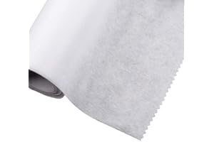 THE BEAD SHOP Entretela termoadhesiva planchable, peso medio, 90 cm de ancho, 3 metros, blanco (no tejido)